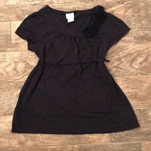 Scoop neck maternity  top with removable tie waist